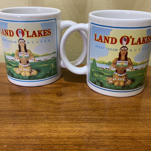 Land O’Lakes Butter mugs with Mia Indian girl set of two - Picture 2 of 4
